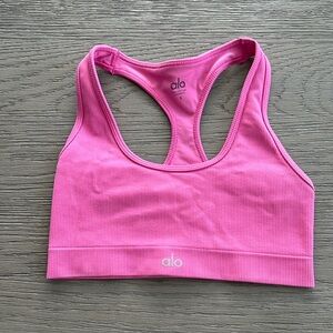 Pink alo sports bra